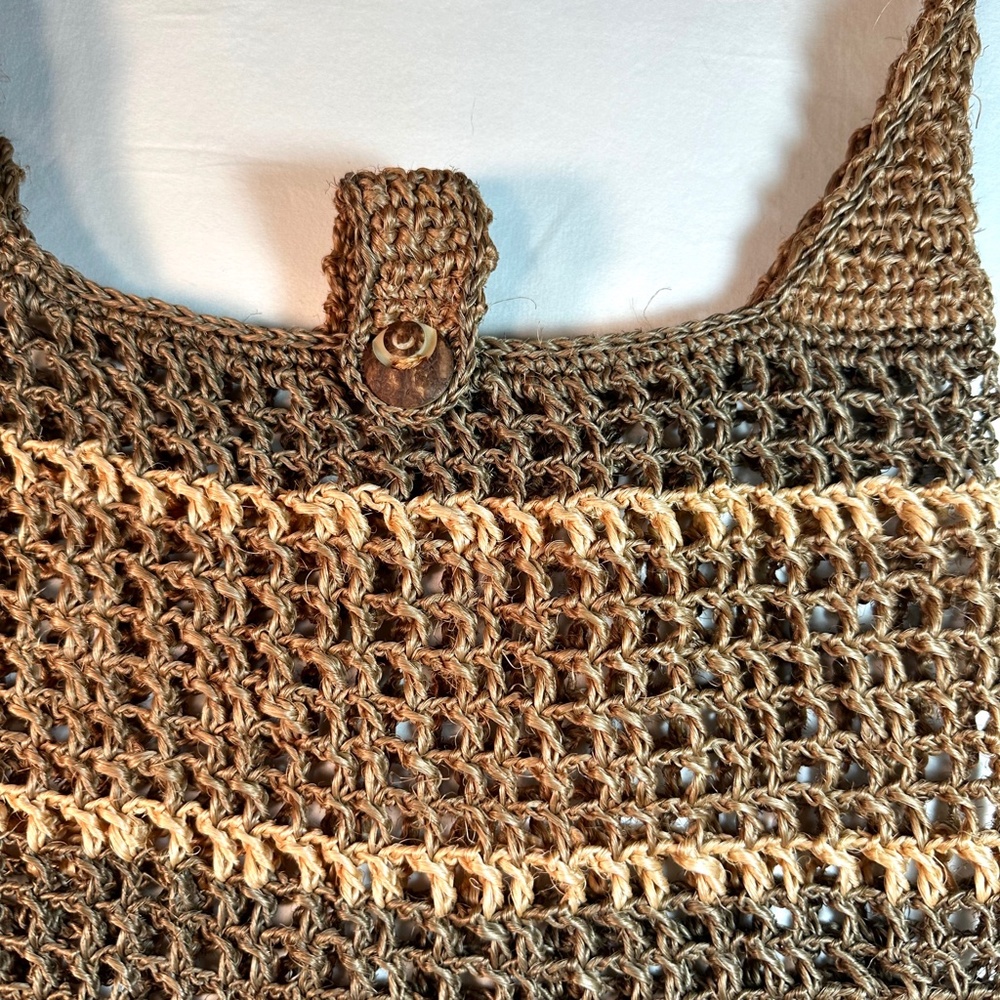 Jute Crochet Net Market Beach Bag - Picture 5 of 9